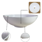 Cuba De Apoio Redonda Para Banheiro Lavabo 35cm Mármore Sinté