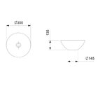 Cuba De Apoio Redonda Sem Mesa 350 Design D1 Celite Matte Bla