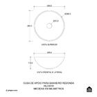 Cuba De Apoio Redonda Slim Sem Válvula Para Banheiro Louça Ce