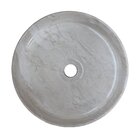 Cuba De Apoio Redonda Sottile Travertino Japi Bege