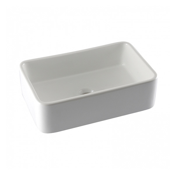 Cuba de Apoio Cerâmica Branca Retangular 13x30x45cm Basic Celite