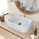 Cuba De Apoio Retangular Br37 37,8x28cm Lapimat Branco Granit