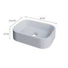 Cuba De Apoio Retangular Br37 37,8x28cm Lapimat Branco Granit