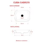 Cuba De Apoio Retangular Br37 37,8x28cm Lapimat Branco Granit