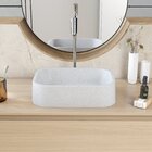 Cuba De Apoio Retangular Br37 37,8x28cm Lapimat Branco Granit