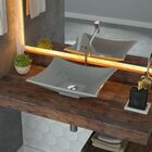 Cuba De Apoio Retangular C01 Para Banheiro Lux L38 Cinza - Ly