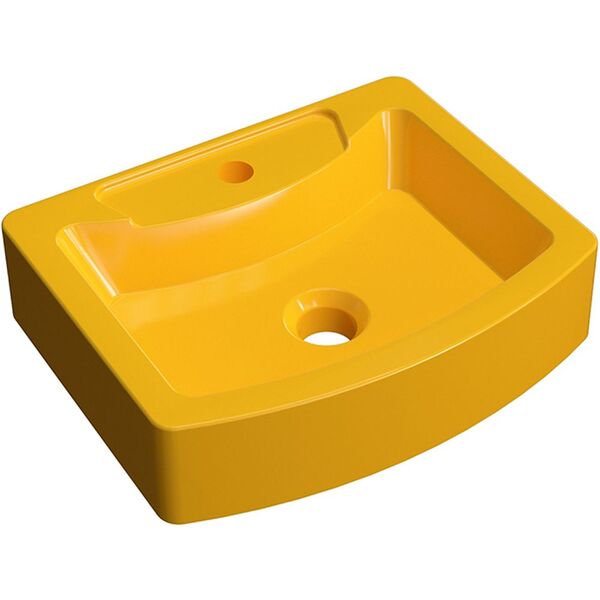 Cuba De Apoio Retangular C01 Para Banheiro Rt41 Aria Amarelo