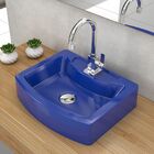 Cuba De Apoio Retangular C01 Para Banheiro Rt41 Aria Azul Esc