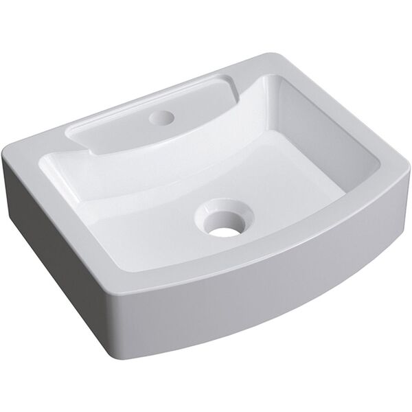 Cuba De Apoio Retangular C01 Para Banheiro Rt41 Aria Branco -