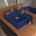 Cuba De Apoio Retangular C01 Para Banheiro Rt49 Azul Escuro -