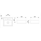 Cuba De Apoio Retangular Com Mesa 450x420 Platinum P6 Incepa