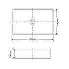 Cuba De Apoio Retangular Floral Dourado Griff Inox