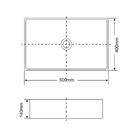 Cuba De Apoio Retangular Floral Dourado Griff Inox