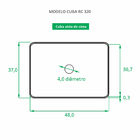 Cuba De Apoio Retangular Inox Rose Gold Rc 320