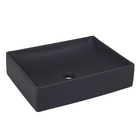 Cuba de Apoio Retangular Madrid 49x37cm Preto Matte Sensea