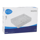 Cuba de Apoio Retangular Madrid 49x37cm Preto Matte Sensea