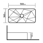Cuba De Apoio Retangular Mv42 56x36