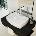 Cuba De Apoio Retangular Para Banheiro Lavabo C01 Rt50 Branco