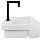 Cuba De Apoio Retangular Semi-encaixe Branco 48x36x13cm