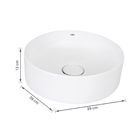 Cuba de Apoio Redonda Slim 39cm Branco Celite