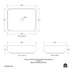 Cuba De Apoio Slim Retangular Sem Válvula Para Banheiro Louça