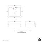 Cuba De Apoio Slim Retangular Sem Válvula Para Banheiro Louça