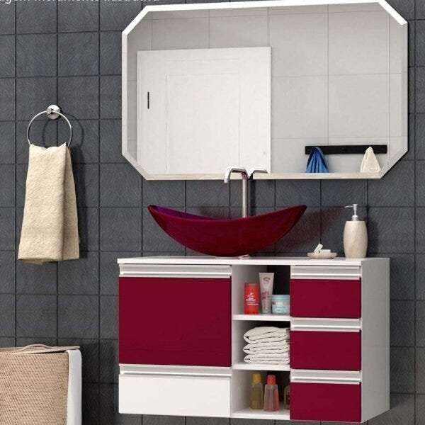 Cuba De Apoio Turmalina Astra 40 X 30 Cm Astra Vermelho