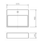 Cuba De Apoio Válvula Oculta Retangular Branca 57x46cm