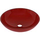 Cuba de Apoio Vidro Redonda Vermelha 35x35cm Sensea