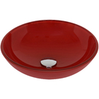 Cuba de Apoio Vidro Redonda Vermelha 35x35cm Sensea
