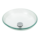 Cuba de Apoio Vidro Redonda Incolor 10x35x35cm 10435 Sensea