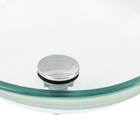 Cuba de Apoio Vidro Redonda Incolor 10x35x35cm 10435 Sensea