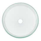 Cuba de Apoio Vidro Redonda Incolor 10x35x35cm 10435 Sensea