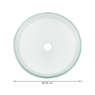 Cuba de Apoio Vidro Redonda Incolor 10x35x35cm 10435 Sensea