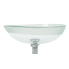 Cuba de Apoio Vidro Redonda Incolor 10x35x35cm 10435 Sensea