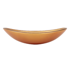 Cuba de Apoio Vidro Turmalina 48S 48x31x14cm Oval Ouro Astra