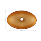 Cuba de Apoio Vidro Turmalina 48S 48x31x14cm Oval Ouro Astra