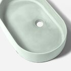 Cuba De Banheiro Concreto Apoio Elipse 55 Cm (lotus Acqua)