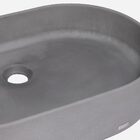 Cuba De Banheiro Concreto Apoio Elipse 55 Cm (lotus Grafite)