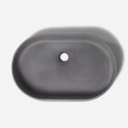 Cuba De Banheiro Concreto Apoio Elipse 55 Cm (lotus Grafite)