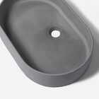 Cuba De Banheiro Concreto Apoio Elipse 55 Cm (lotus Grafite)