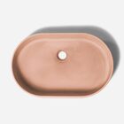 Cuba De Banheiro Concreto Apoio Elipse 55 Cm (lotus Rosé)