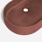 Cuba De Banheiro Concreto Apoio Elipse 55 Cm (lotus Terracota)