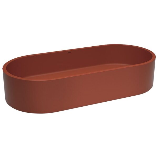 Cuba De Banheiro Concreto Apoio Elipse 60 Cm (francs Marsala)