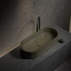 Cuba De Banheiro Concreto Apoio Elipse 60 Cm (francs Musgo)