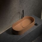 Cuba De Banheiro Concreto Apoio Elipse 60 Cm (francs Ocre)