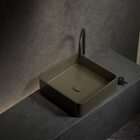 Cuba De Banheiro Concreto Apoio Quadrada 39 Cm (guna Musgo)