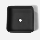 Cuba De Banheiro Concreto Apoio Quadrada 40 Cm (urban Carbon)