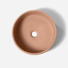 Cuba De Banheiro Concreto Apoio Redonda 35 Cm (small Pêssego)