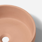 Cuba De Banheiro Concreto Apoio Redonda 35 Cm (small Pêssego)